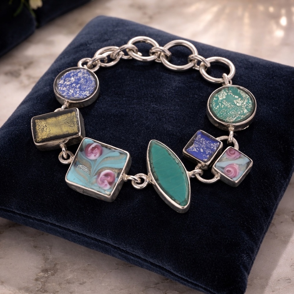 Gabriella Nanni Bracelet in 925 Silver and Glass Venice Forever Collection